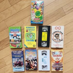 Vintage Children's 9 VHS Tape Collection